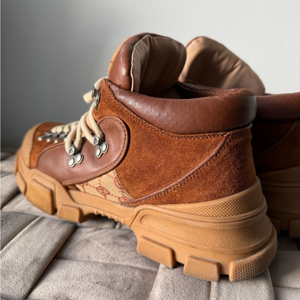 Gucci Mans Flashtrek GG Supreme Hiking Fashion Sneaker US 10-10.5 - Picture 5 of 16